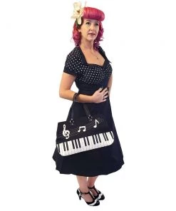 Glitz Glam And Rebellion Piano And Music Notes Satchel