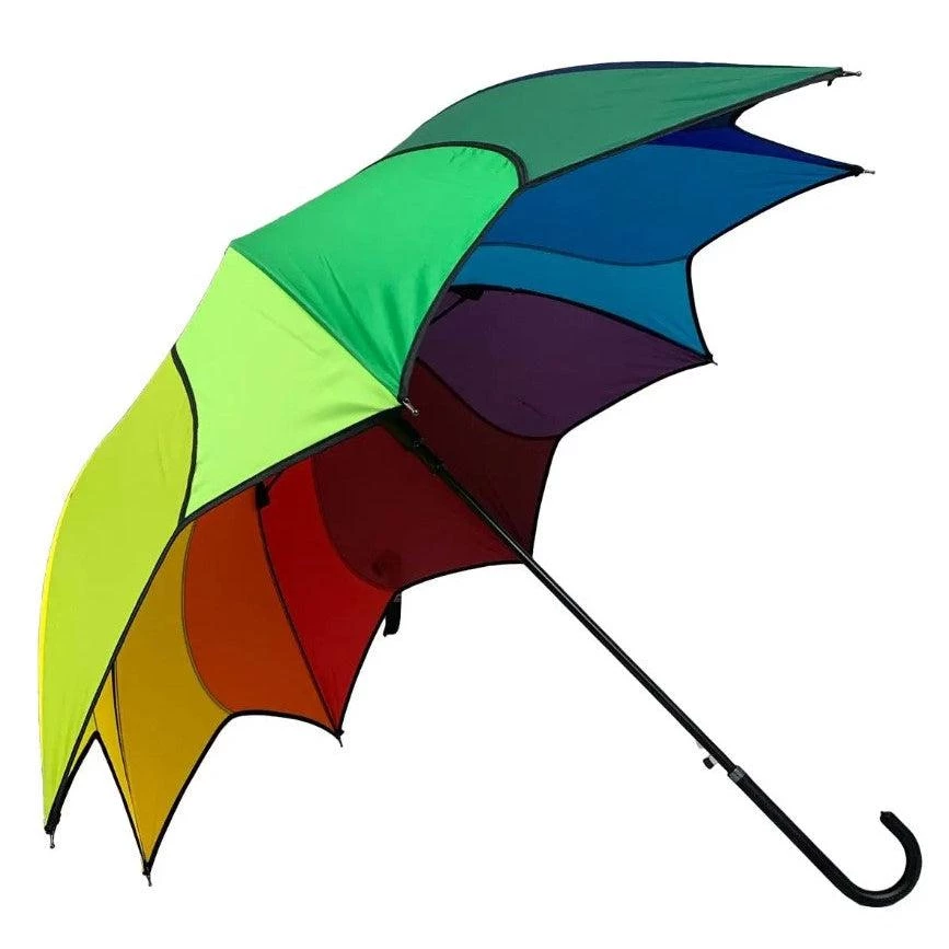 Soake Walking Stick Umbrella In Rainbow Swirl 5 Soake Walking Stick Umbrella In Rainbow Swirl