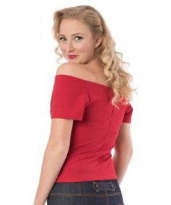 Steady Clothing Women's Apparel Steady Betty V-Neck Top In Red