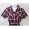 Women's Apparel Star Struck Clothing Reproduction Work Blouse In Red Plaid