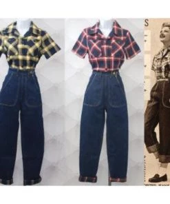 Star Struck Clothing Reproduction Work Blouse In Yellow Plaid Women's Apparel