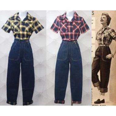 Women's Apparel Star Struck Clothing Reproduction Jeans Lined In Red 5 Women's Apparel Star Struck Clothing Reproduction Jeans Lined In Red