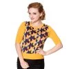 Banned Retro 50's Cube Jumper In Mustard Women's Apparel