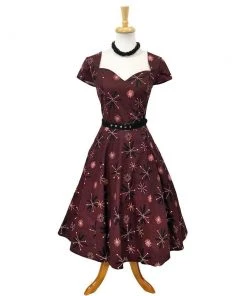 ChicStar Women's Apparel Retro Atomic Burst Dress In Red