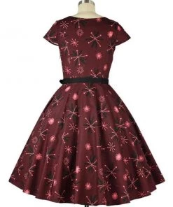 ChicStar Women's Apparel Retro Atomic Burst Dress In Red