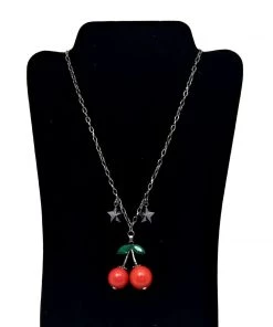 Glitz Glam And Rebellion GGR Rockabilly Cherries & Stars Necklace