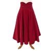 ChicStar Rockabilly Swing Skirt In Dark Red
