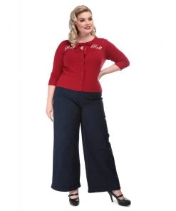 Collectif Charlene Rock & Roll Cardigan In Red 14 Collectif Charlene Rock & Roll Cardigan In Red