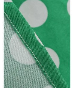 Glitz Glam And Rebellion Women's Apparel Green Halter Neck Button 50s Vintage Rockabilly Swing Dress