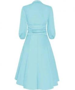 Dolly & Dotty Sandra Bow Tie Dress In Blue