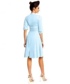 Dolly & Dotty Sandra Bow Tie Dress In Blue