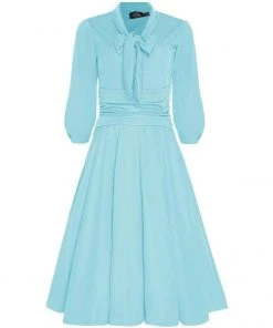 Dolly & Dotty Sandra Bow Tie Dress In Blue