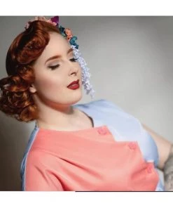 Star Struck Clothing Sawtooth Color Block Dress In Coral And Blue