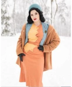 Women's Apparel Star Struck Clothing Sawtooth Color Block Dress In Peach And Copper