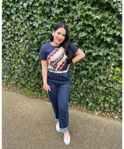 Women's Apparel Star Struck Clothing To The Moon Rocket Sweater In Navy