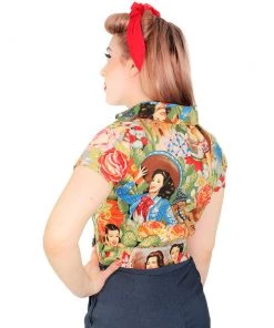 Hemet Knotted Top In Senorita Print