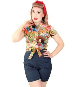 Hemet Knotted Top In Senorita Print