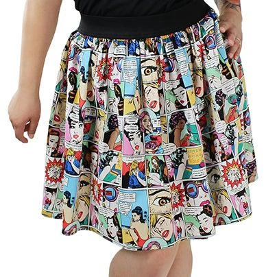 Hemet Pleated Skirt In Sewing Woes Comic Print 5 Hemet Pleated Skirt In Sewing Woes Comic Print