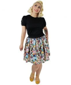 Hemet Pleated Skirt In Sewing Woes Comic Print