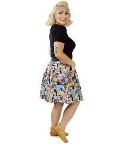 Hemet Pleated Skirt In Sewing Woes Comic Print