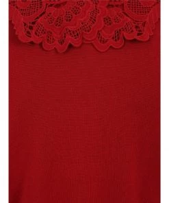 Collectif Shay Knitted Cardigan In Wine Red