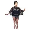 Glitz Glam And Rebellion Black Skeleton Swim Kimono Cover-Up Women's Apparel
