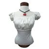Glitz Glam And Rebellion Pinup Peasant Top In Solid White