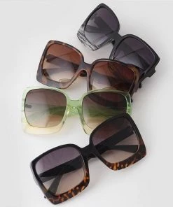 Glitz Glam And Rebellion Square Deal Mid-Century Sunglasses Women's Apparel