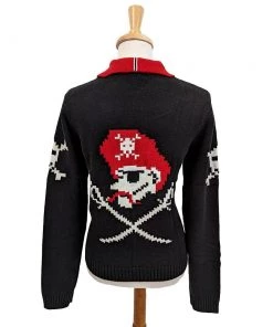 Star Struck 50's Pirate Cardigan In Black