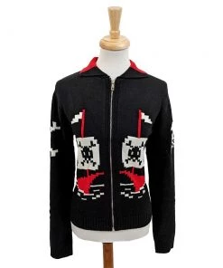Star Struck 50's Pirate Cardigan In Black