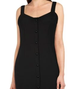 ChicStar Strappy Button-Up Wiggle In Black Women's Apparel 12 ChicStar Strappy Button-Up Wiggle In Black Women's Apparel