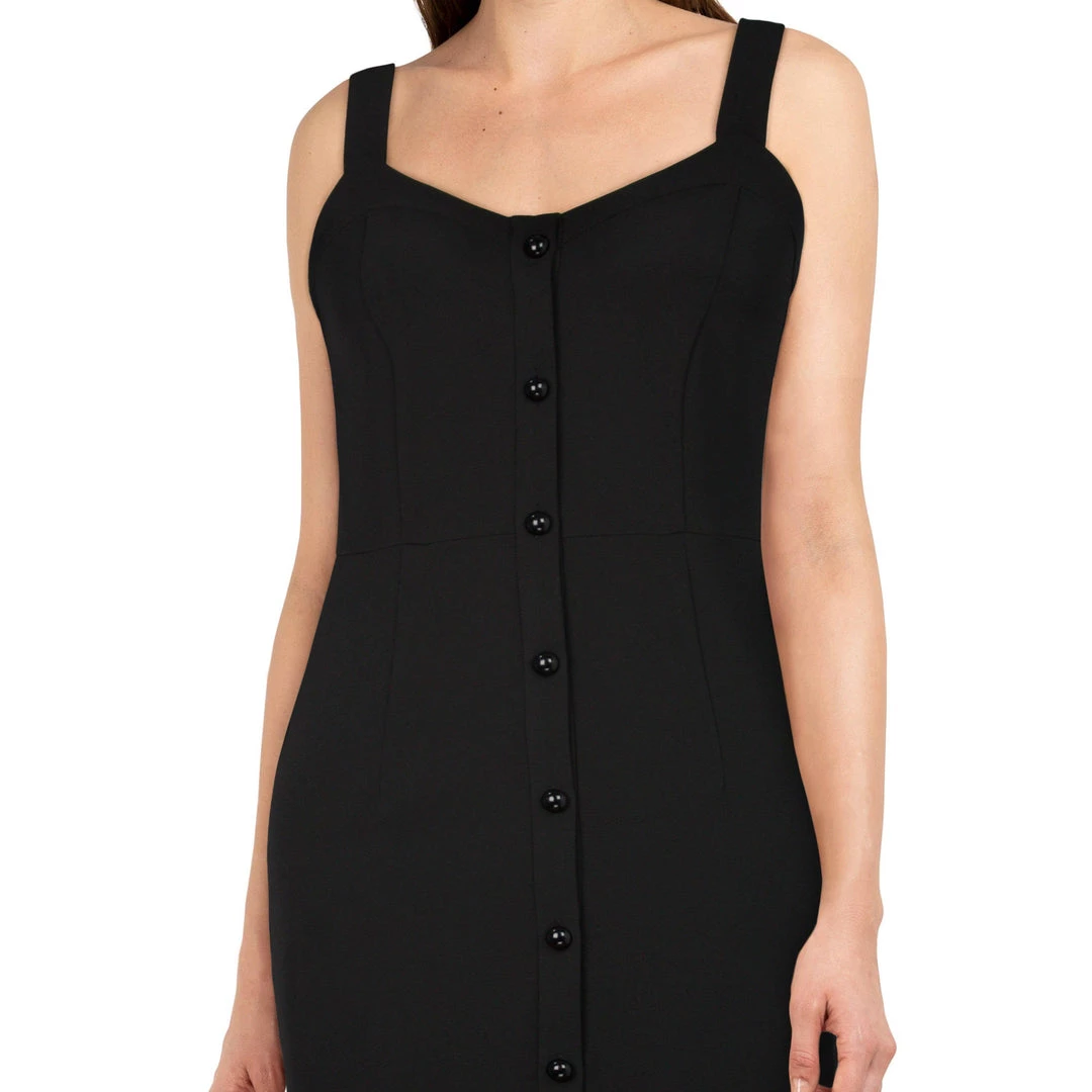 ChicStar Strappy Button-Up Wiggle In Black Women's Apparel 7 ChicStar Strappy Button-Up Wiggle In Black Women's Apparel