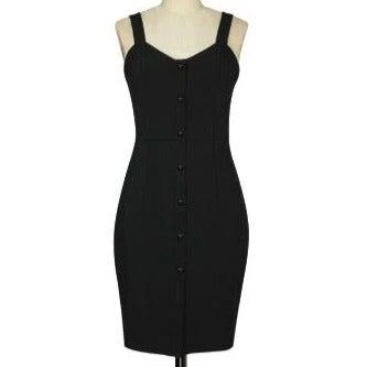 ChicStar Strappy Button-Up Wiggle In Black Women's Apparel 3 ChicStar Strappy Button-Up Wiggle In Black Women's Apparel