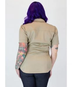 Hemet Embroidered Succulent Western Shirt In Khaki 12 Hemet Embroidered Succulent Western Shirt In Khaki