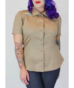 Hemet Embroidered Succulent Western Shirt In Khaki 11 Hemet Embroidered Succulent Western Shirt In Khaki