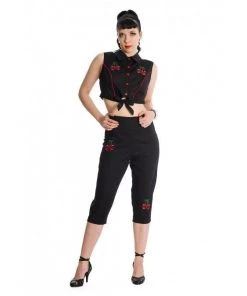 Banned Sweet Revenge Cherry Capris Women's Apparel