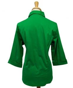 The Oblong Box Shop Women's Apparel TOBS Quintessential Pinup Blouse In Green