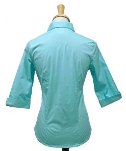 The Oblong Box Shop TOBS Quintessential Pinup Blouse In Mint Women's Apparel