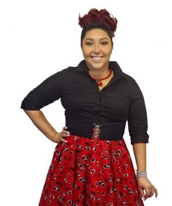 The Oblong Box Shop Women's Apparel TOBS Quintessential Pinup Blouse In Black