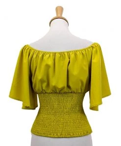 The Oblong Box Shop TOBS Victoria Top In Chartreuse