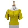 The Oblong Box Shop TOBS Victoria Top In Chartreuse