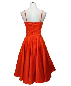 Tatyana Peggy Fit & Flare Midi In Orange