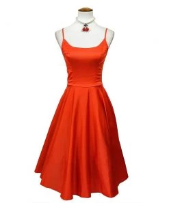 Tatyana Peggy Fit & Flare Midi In Orange