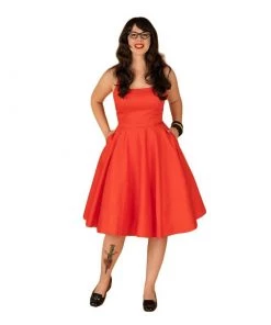 Tatyana Peggy Fit & Flare Midi In Orange