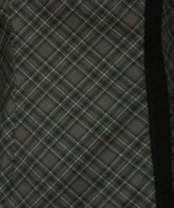 ChicStar Women's Apparel Tie-Neck Thoughtful Top In Grey Plaid