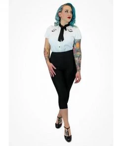 Hemet Tie-Neck Blouse With Bats In Off White Women's Apparel