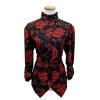 ChicStar Steampunk Floral Top In Black & Red