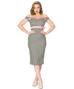 Timeless London Heartbreaker Gingham Wiggle Dress