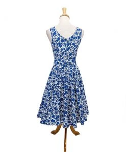 Timeless London Mina Dress In Blue Floral Women's Apparel