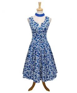 Timeless London Mina Dress In Blue Floral Women's Apparel